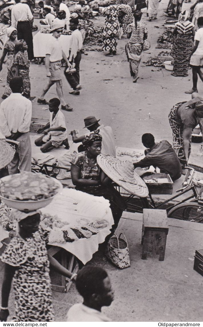 POSTCARD AFRICA - CONGO - LEOPOLDVILLE - MARCHÉ INDIGÈNE - MARKET - Kinshasa - Léopoldville