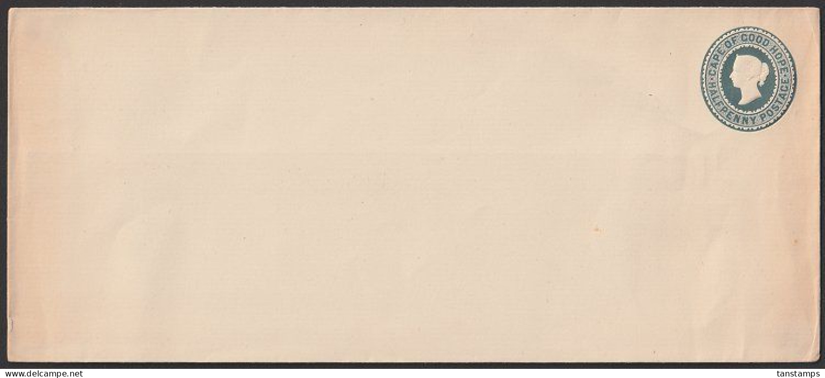 COGH QV HALFPENNY POSTAL STATIONERY COVER FORMAT F - Cape Of Good Hope (1853-1904)