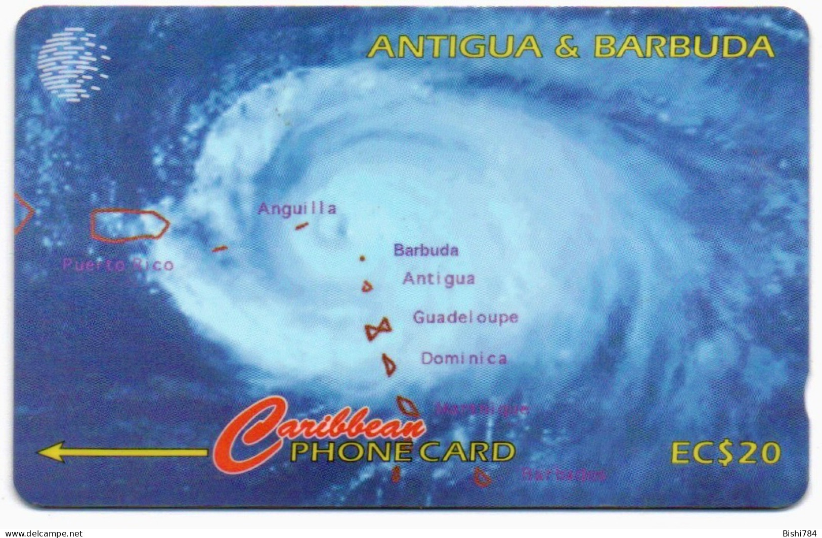 Antigua & Barbuda - Hurricane Luis - 54CATF (with Ø) - Antigua U. Barbuda