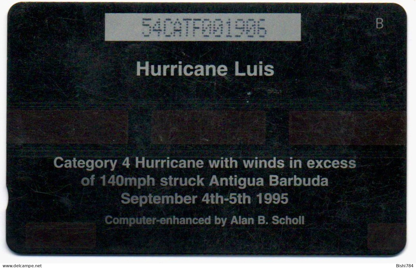 Antigua & Barbuda - Hurricane Luis - 54CATF (with Ø) - Antigua En Barbuda