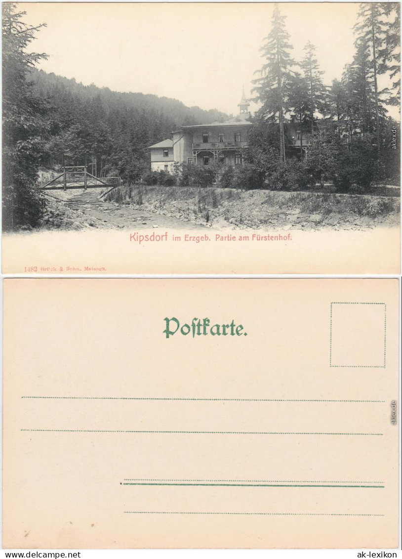 Ansichtskarte Kipsdorf Altenberg Erzgebirge Partie Am Fürstenhof 1912 - Kipsdorf