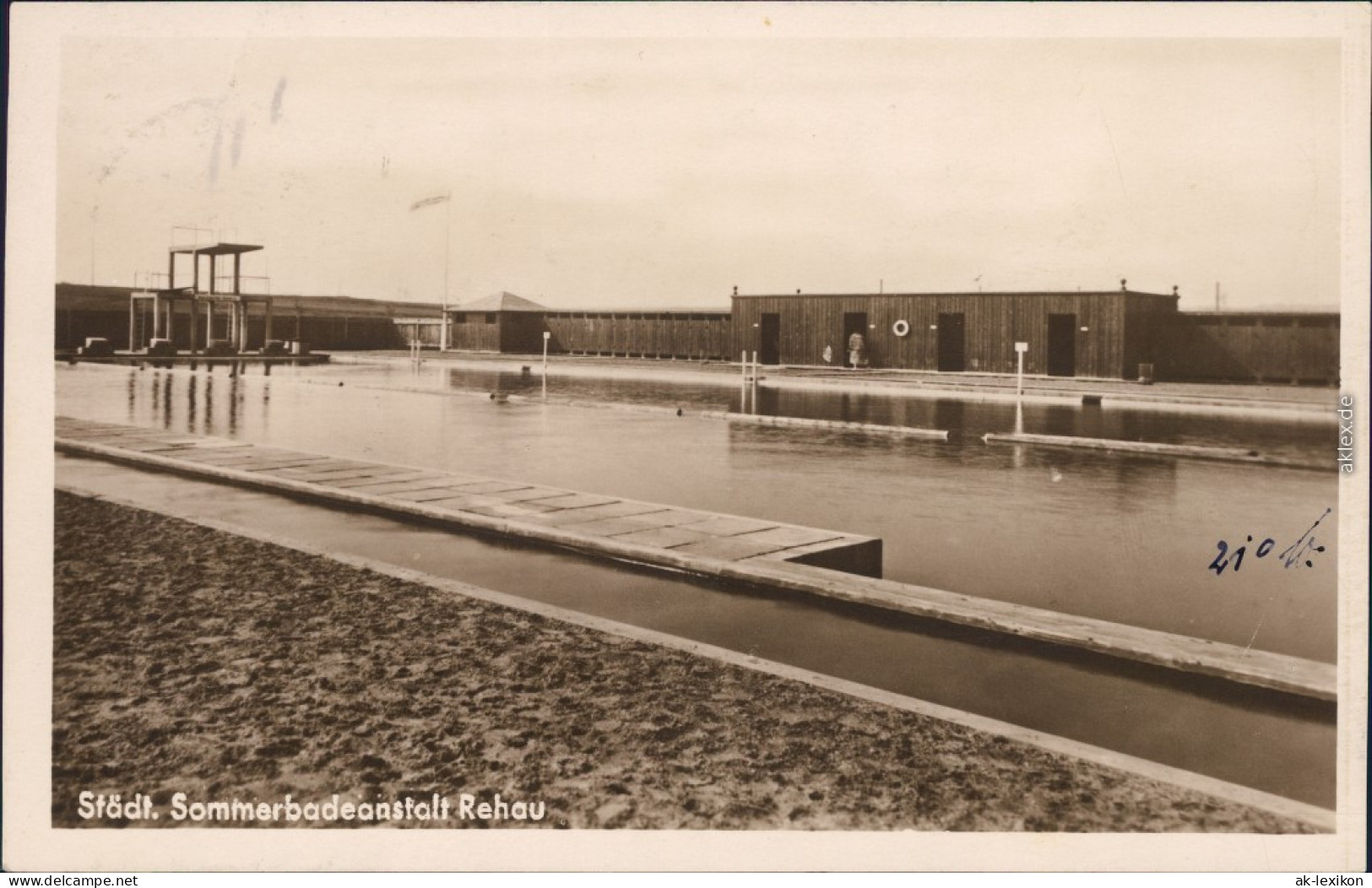 Rehau Badeanstalt Foto Ansichtskarte 1930 - Rehau