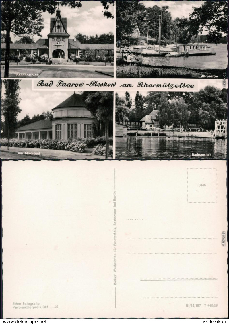 Bad Saarow Bahnhofsplatz, Alt-Saarow, Moorbad, Badeanstalt 1959 - Bad Saarow