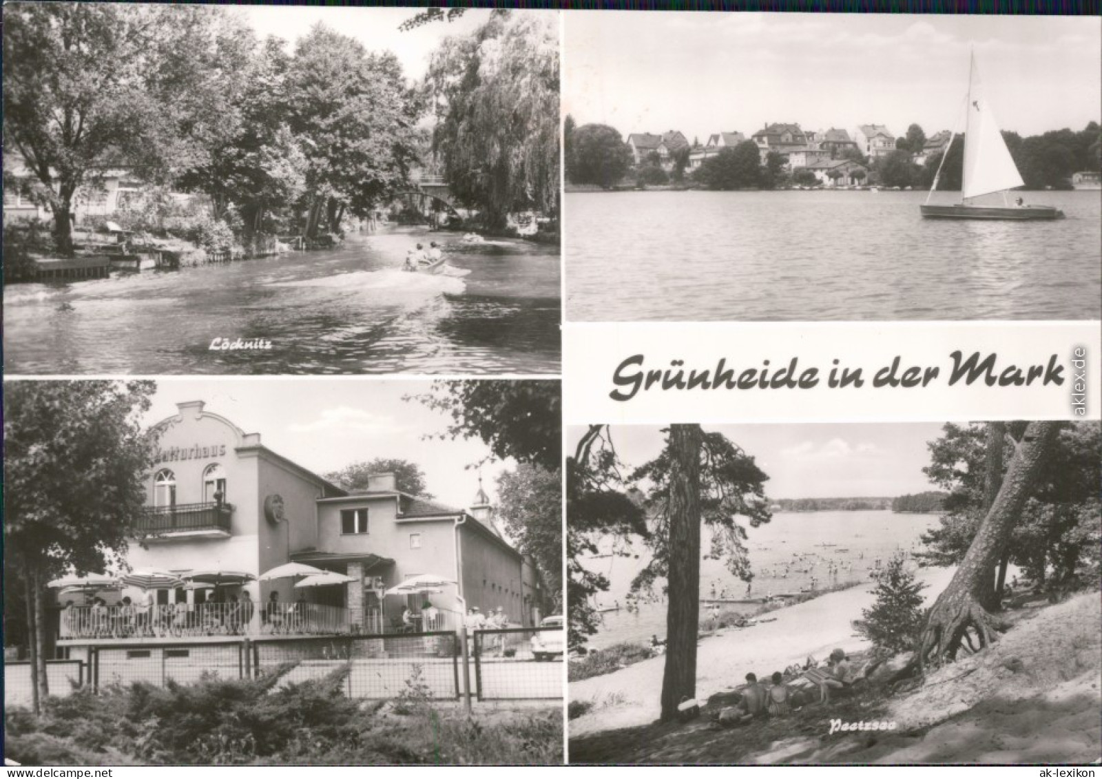 Grünheide (Mark) Löcknitz, Kulturhaus, Peetzsee Foto Ansichtskarte 1976 - Gruenheide