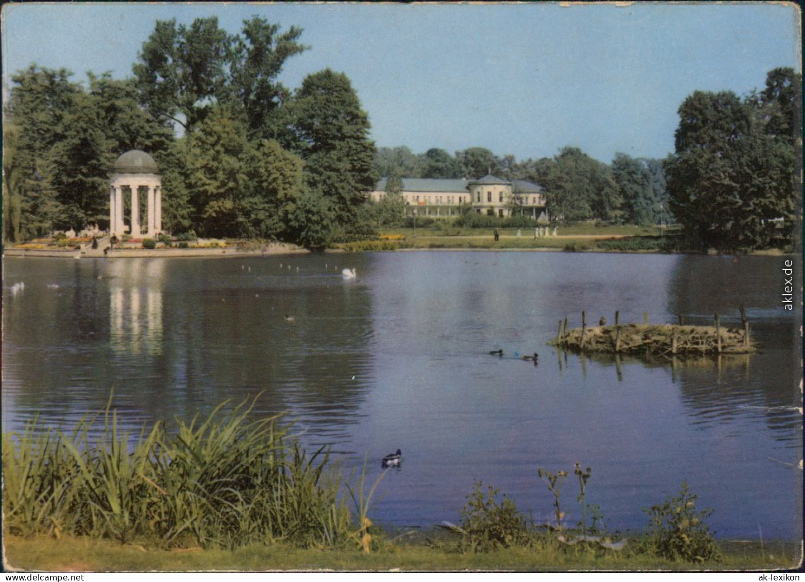 Ansichtskarte Markkleeberg Parkgaststätte Mit Teich Und Pavillon 1962 - Markkleeberg