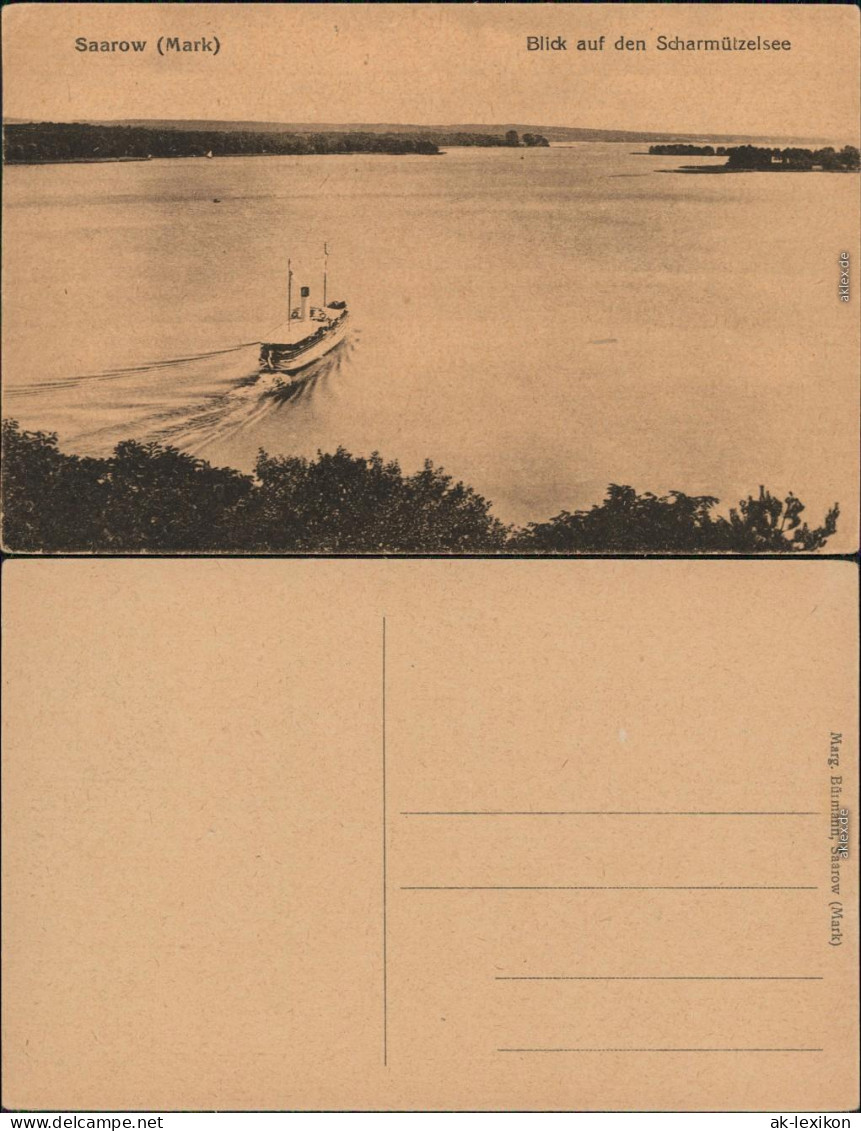 Ansichtskarte Pieskow-Bad Saarow Scharmützelsee Mit Dampfer 1928 - Bad Saarow