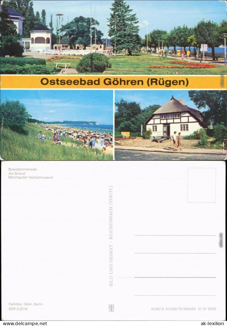 Göhren (Rügen) Strandpromenade, Strand, Heimatmuseum 1980 - Göhren
