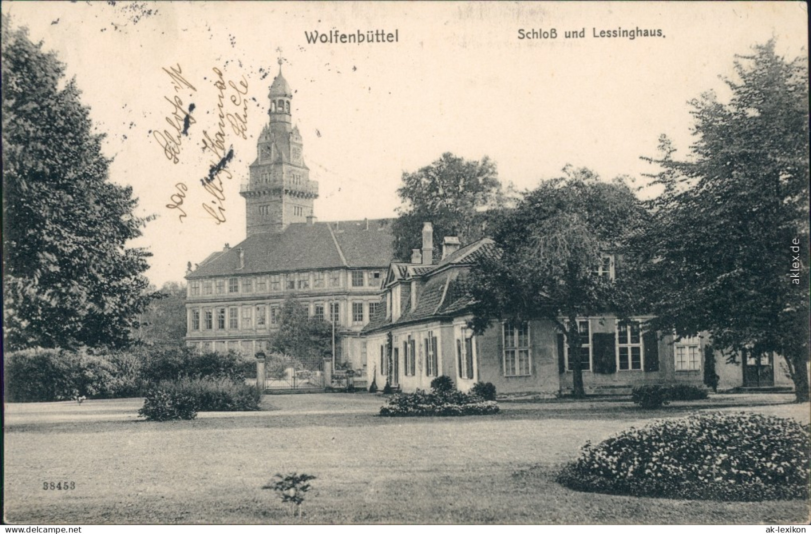 Ansichtskarte Wolfenbüttel Schloß Und Lessinghaus 1916  - Wolfenbuettel