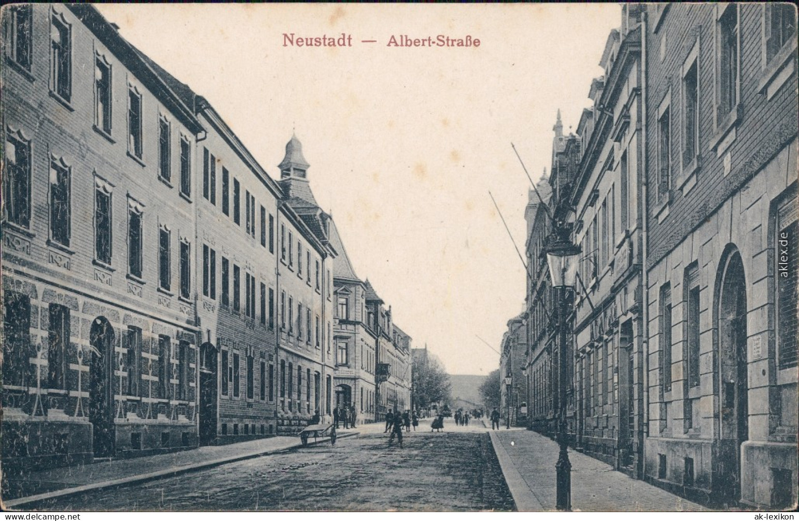 Neustadt  (Sachsen) Partie In Der Alberstraße Ansichtskarte B Sebnitz  1915 - Neustadt