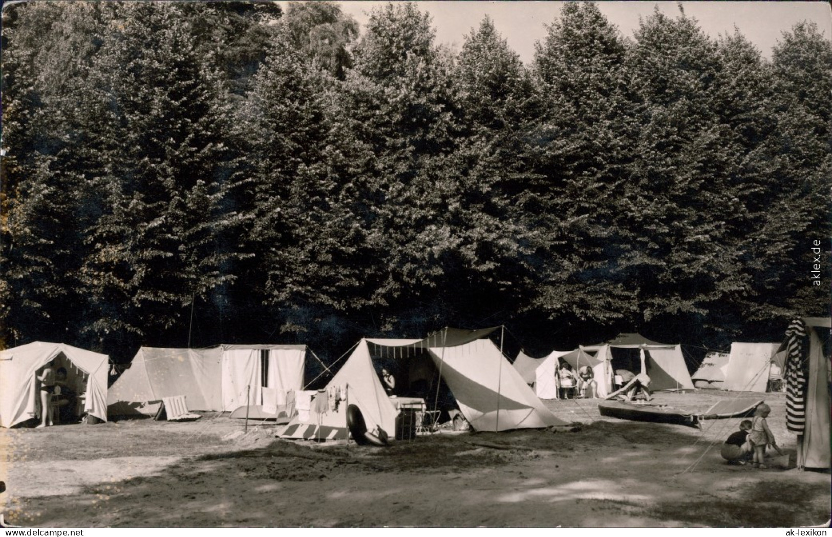 Pieskow Bad Saarow Campingplatz Foto Ansichtskarte 1961 - Bad Saarow