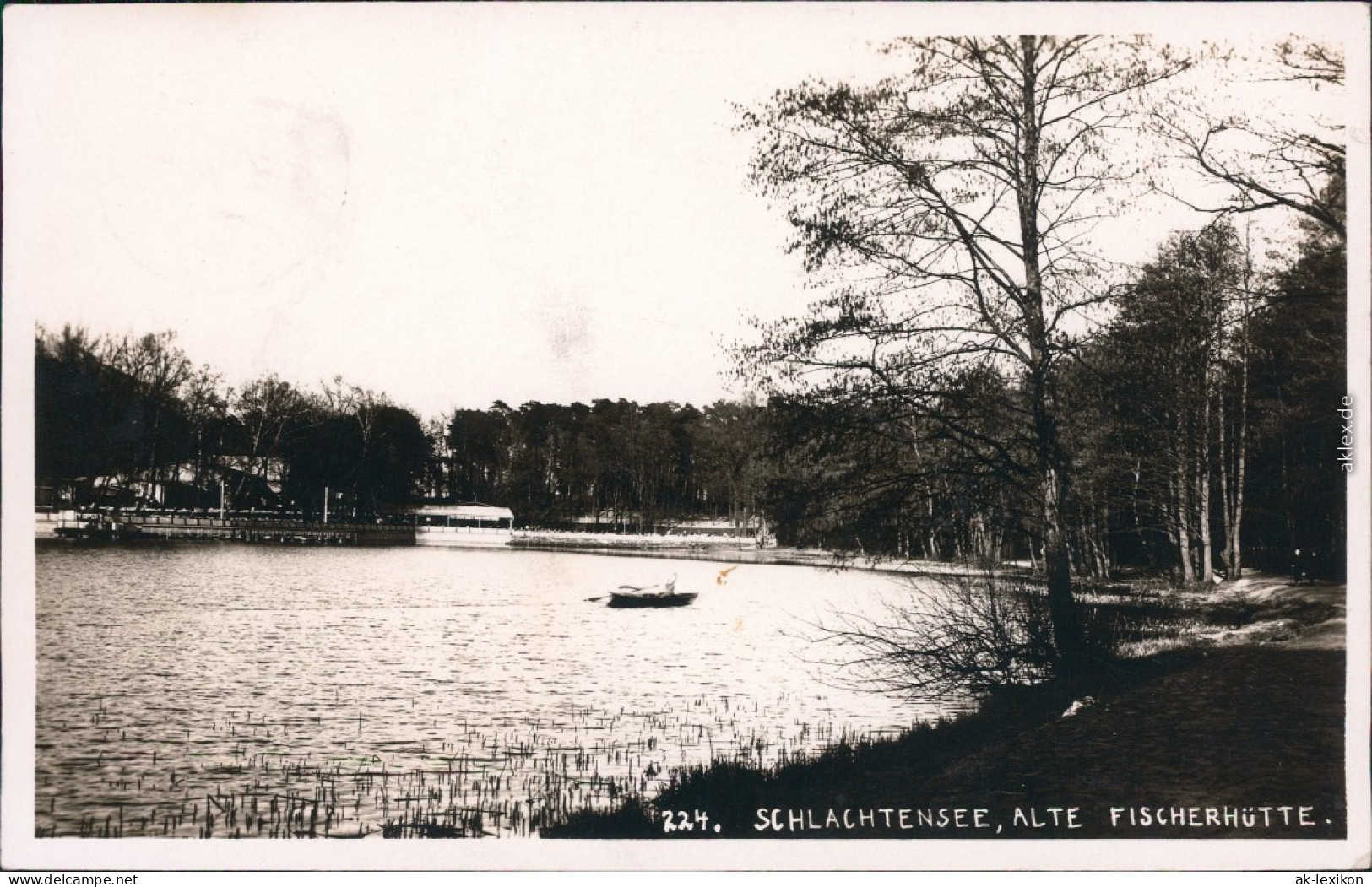 Zehlendorf Berlin Schlachtensee  - Alte Fischerhütte Privatfoto AK 
 1932 - Zehlendorf