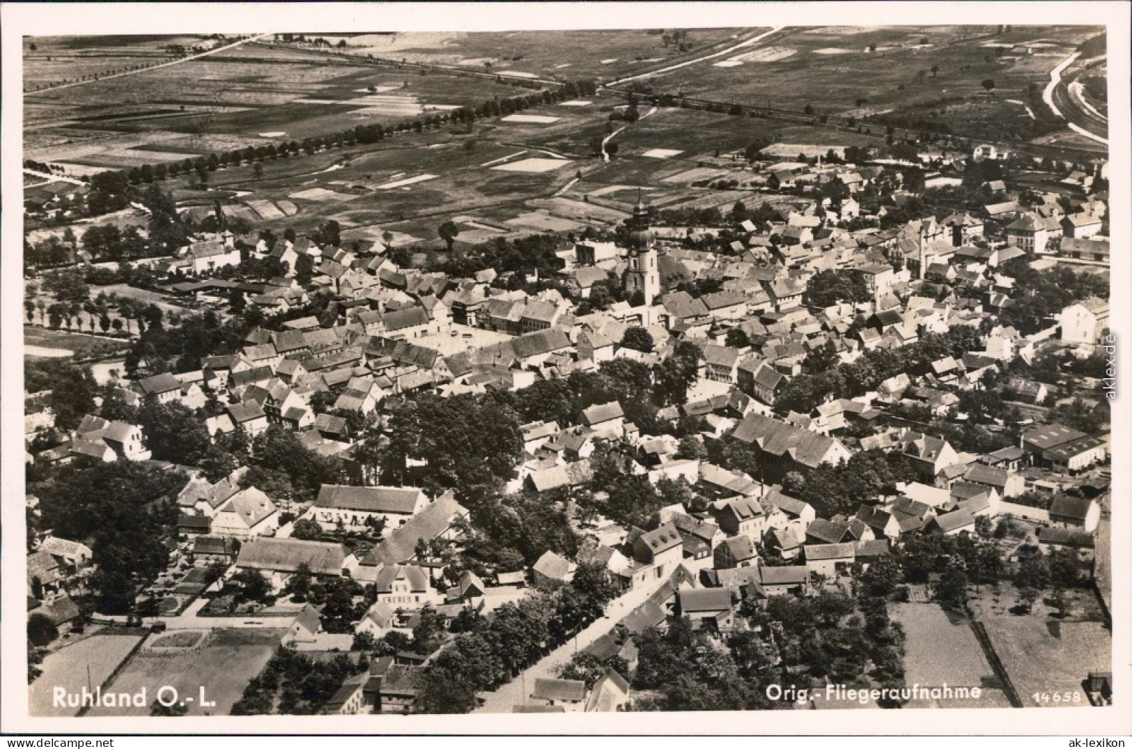 Ruhland Rólany Luftbild Foto Ansichtskarte B Senftenberg Niederlausitz 1930 - Ruhland