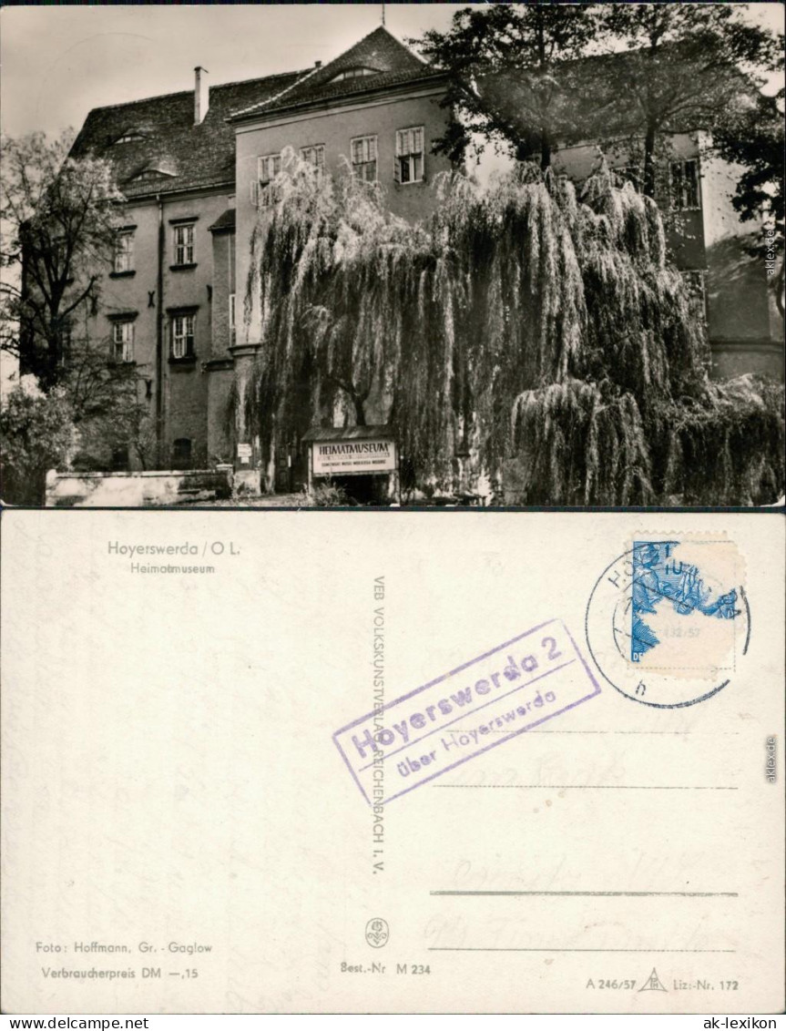 Ansichtskarte Hoyerswerda Wojerecy Heimatmuseum 1957 - Hoyerswerda