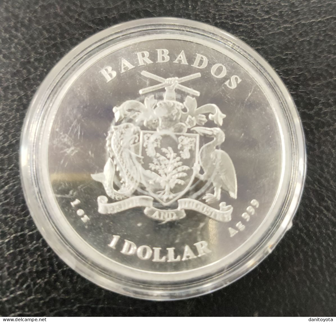 BARBADOS. AÑO 2023. MONO. 1 DOLLAR PLATA. REF A/F - Barbados