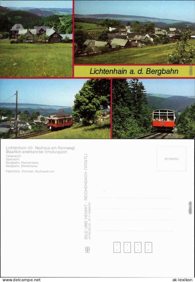 Lichtenhain/Bergbahn-Oberweißbach Panorama- Oberweißbacher Bergbahn 1990 - Lichtenhain