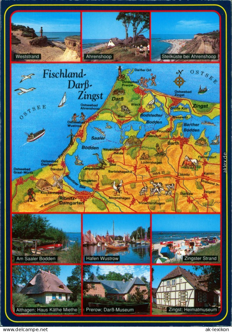 Zingst Darss Weststrand, Ahrenshoop,   Hafen, Saaler Bodden, Darß-Museum 1990 - Zingst