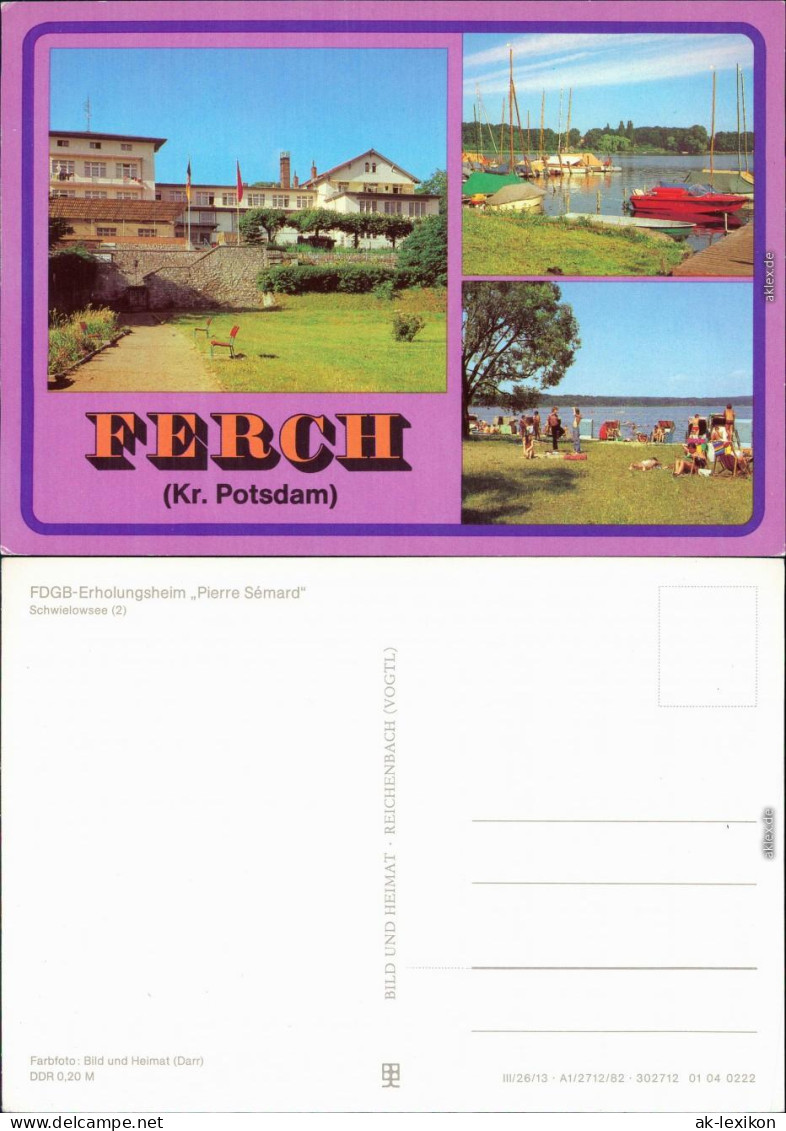 Ferch-Schwielowsee FDGB-Erholungsheim Pierre Semard - Außenansicht     1980 - Ferch