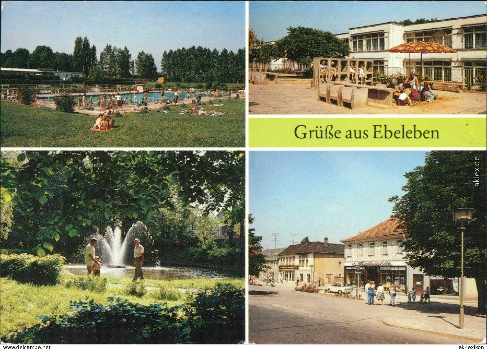 Ebeleben Sondershausen Freibad, Kinderkombination, Schloßpark, Markt G1989 - Sondershausen