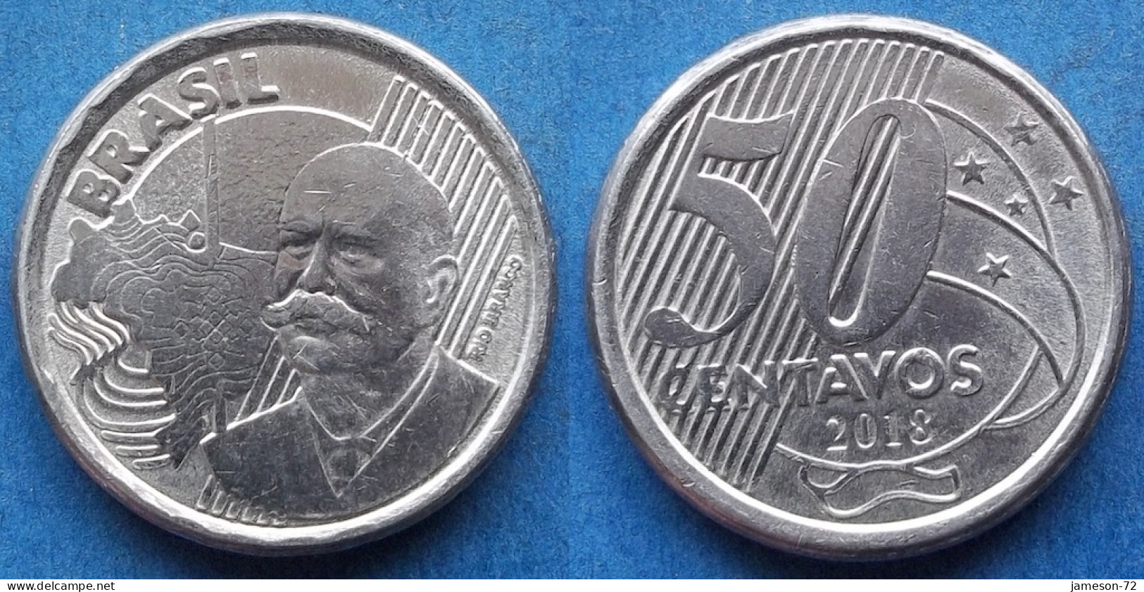 BRAZIL - 50 Centavos 2018 "Baron Of Rio Branco" KM# 651a Monetary Reform (1994) - Edelweiss Coins - Brasil