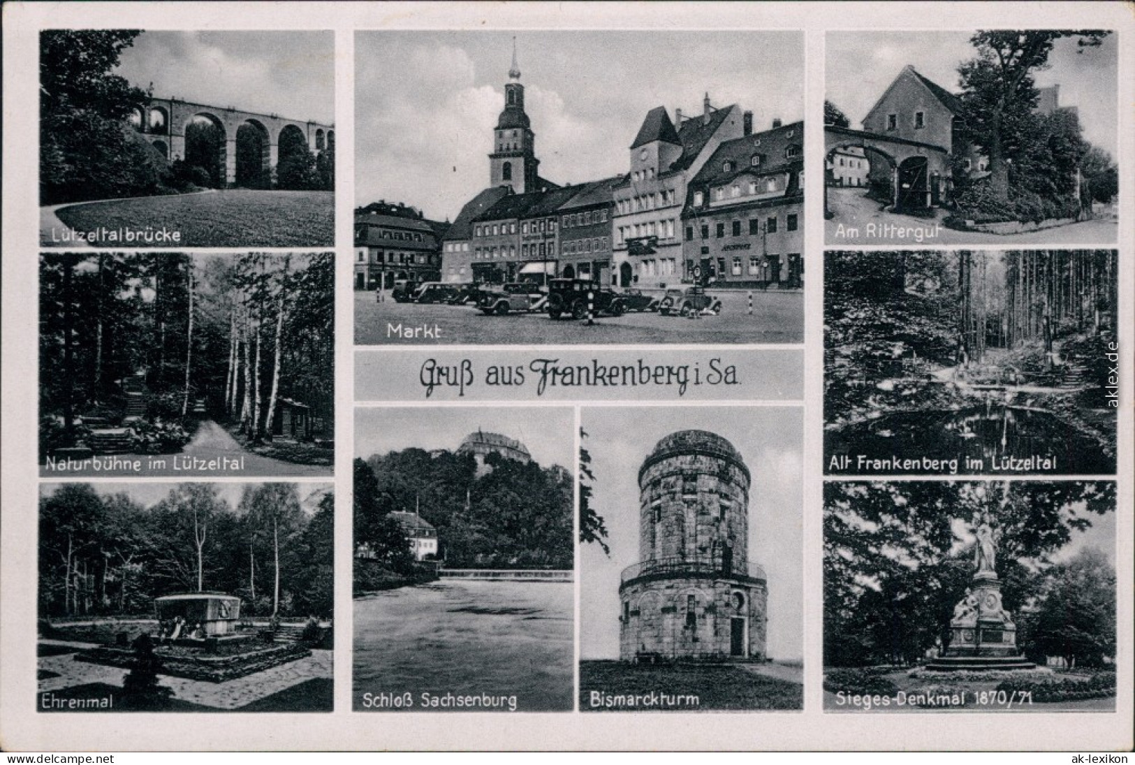 Frankenberg (Sachsen) Marktplatz / Platz Der Einheit,  Rittergut 1938 - Frankenberg