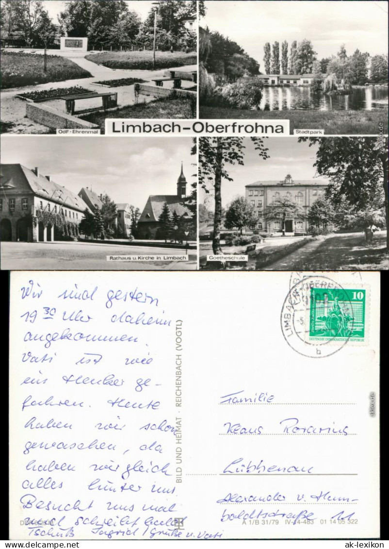 Limbach-Oberfrohna OdF-Ehrenmal, Stadtpark Goetheschule 1980 - Limbach-Oberfrohna