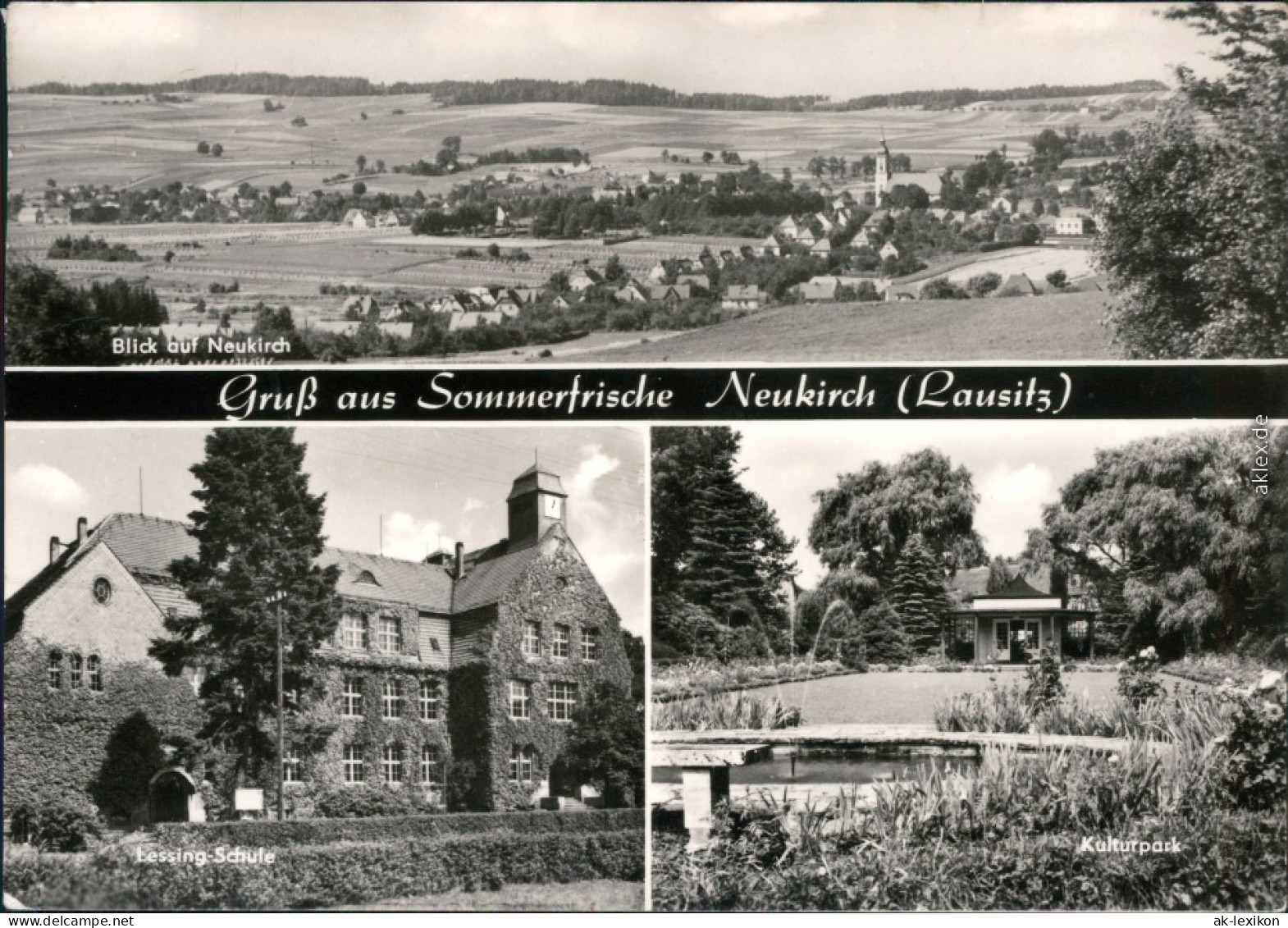 Neukirch (Lausitz) Oberneukirch | Wjazońca Panorama, Lessing-Schule, 1977 - Neukirch (Lausitz)