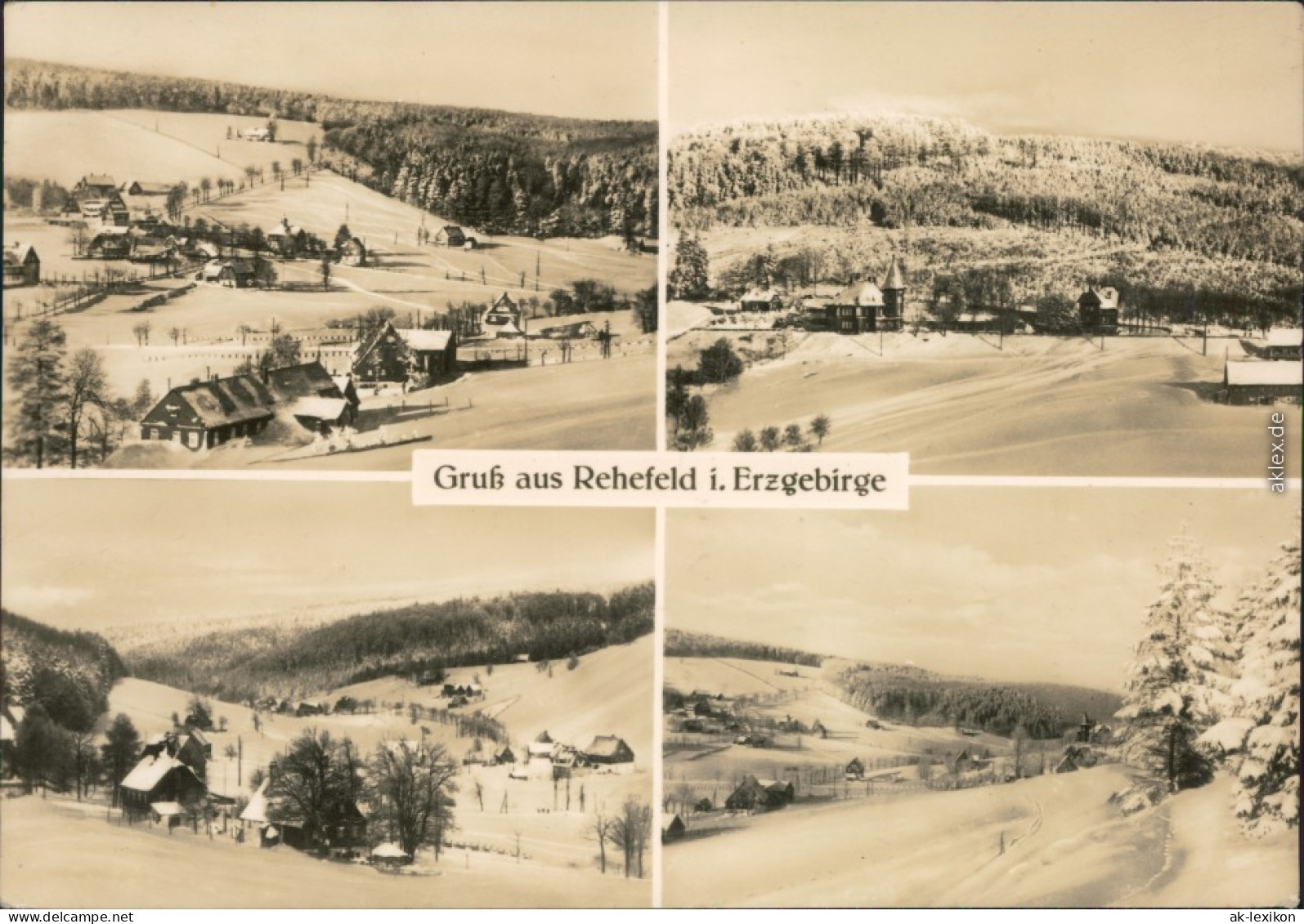 Ansichtskarte Rehefeld-Altenberg (Erzgebirge) Panorama-Ansichten 1968 - Rehefeld