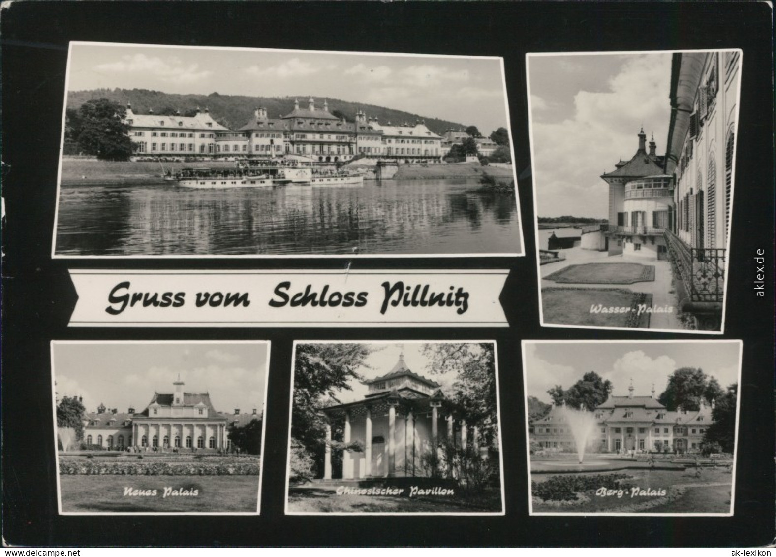 Pillnitz  Neues PAlais - Chinesischer Pavillon - Berg-Palais 1965 - Pillnitz