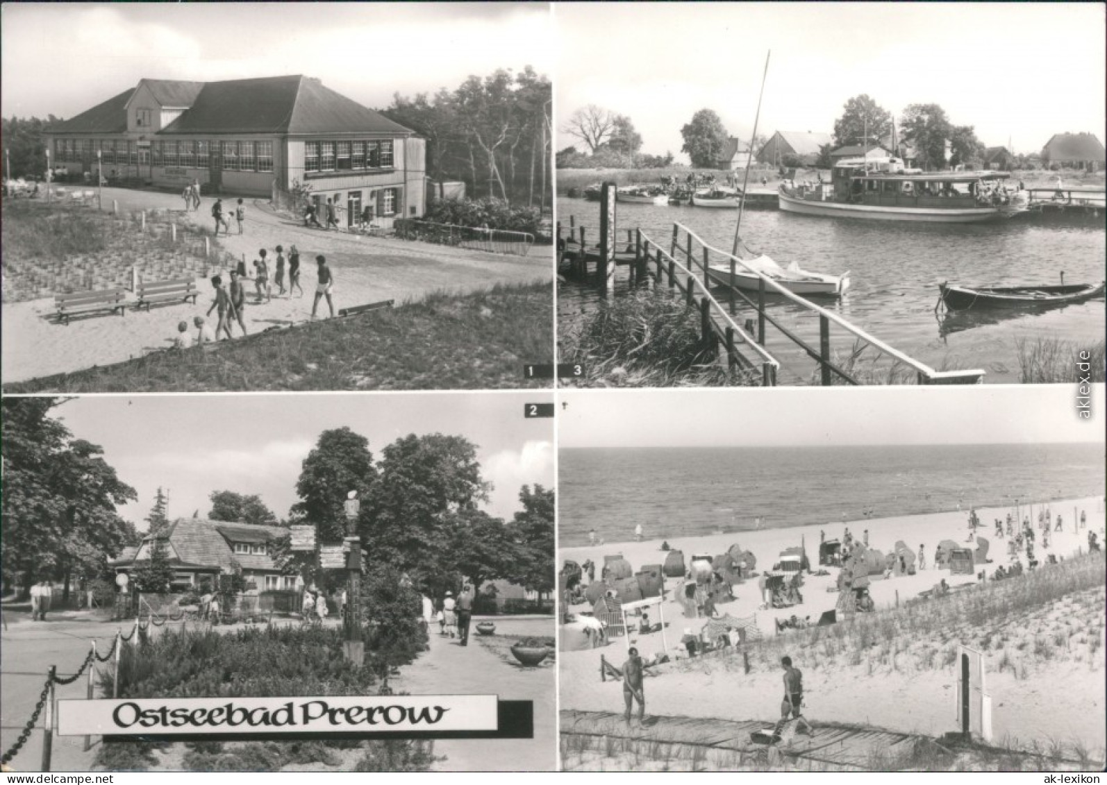 Prerow HO-Gaststätte Dünenhaus, Am Café Strandeck, Am Hafen 1984 - Seebad Prerow