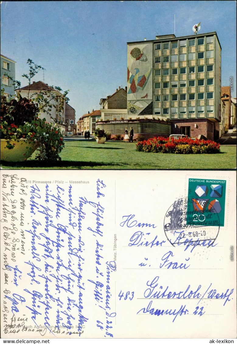 Ansichtskarte Pirmasens Straßenpartie - Messehaus 1968 - Pirmasens
