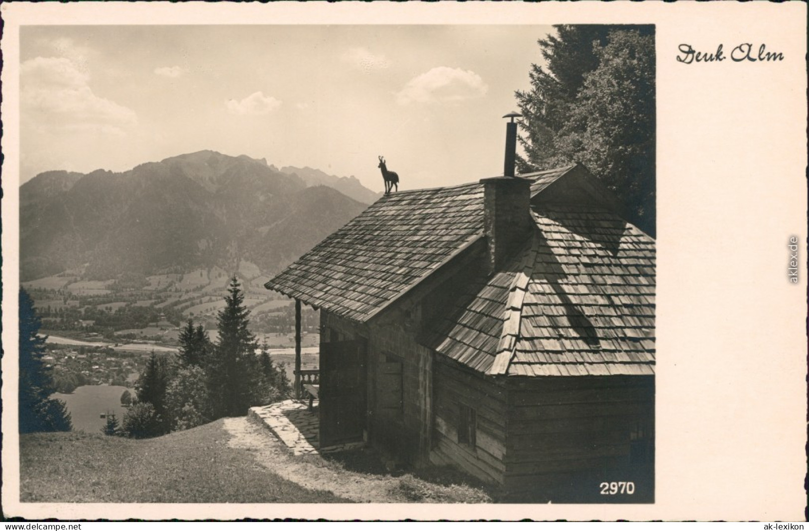 Ansichtskarte Lenggries Denkalm Mit Panorama 1934 - Lenggries