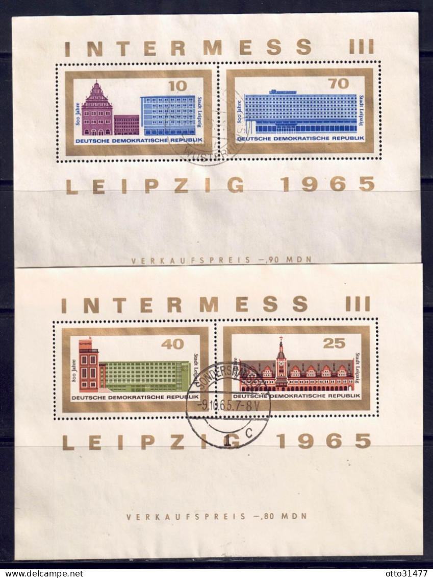 DDR 1965 - INTERMESS III, Block 23 - Block 24, Gestempelt / Used - 1950-1970