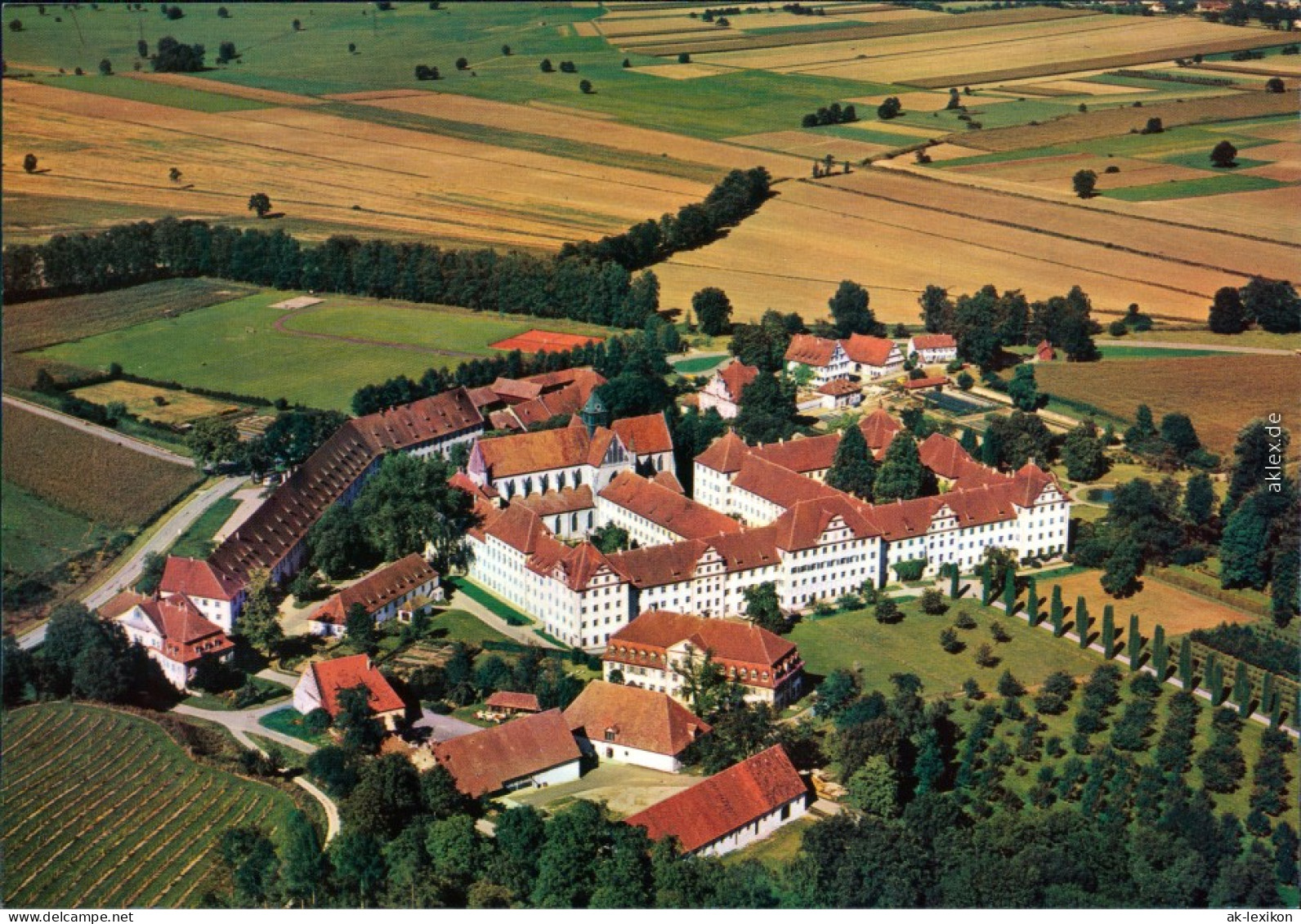 Ansichtskarte Salem Luftbild Vom Markgräfl. Schloss Und Schloss-Schule 1995 - Salem