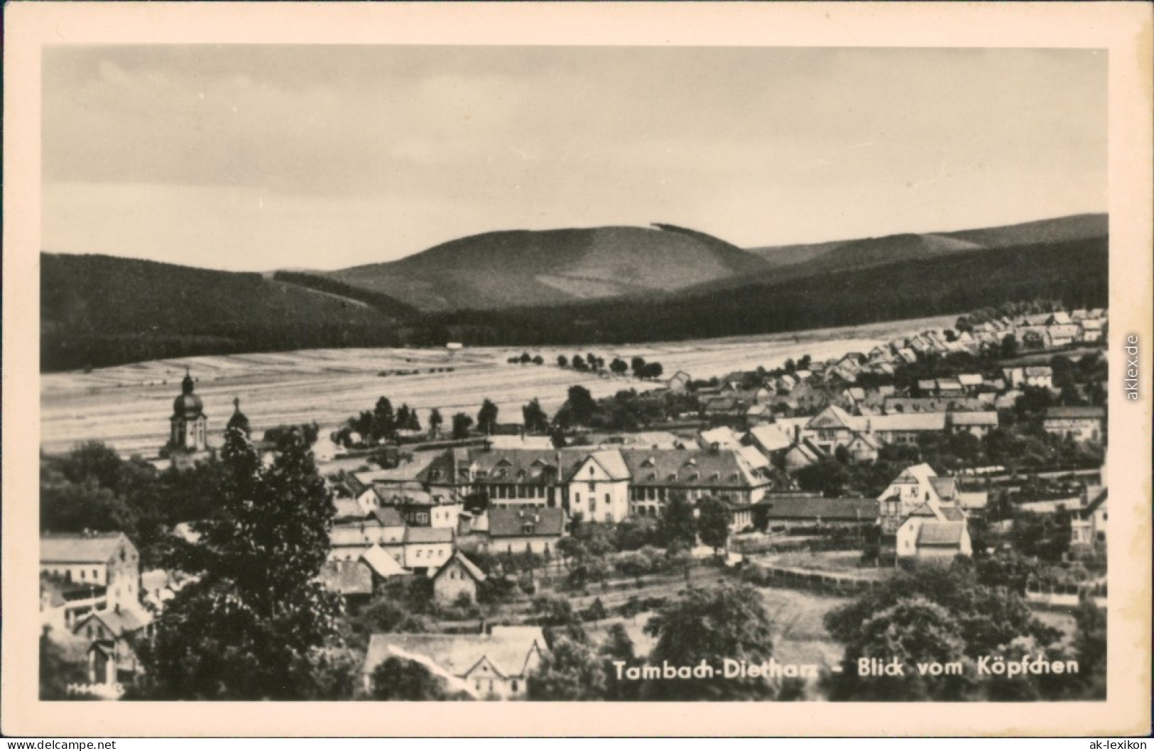 Ansichtskarte Tambach-Dietharz Blick Auf Den Ort 1956 - Tambach-Dietharz