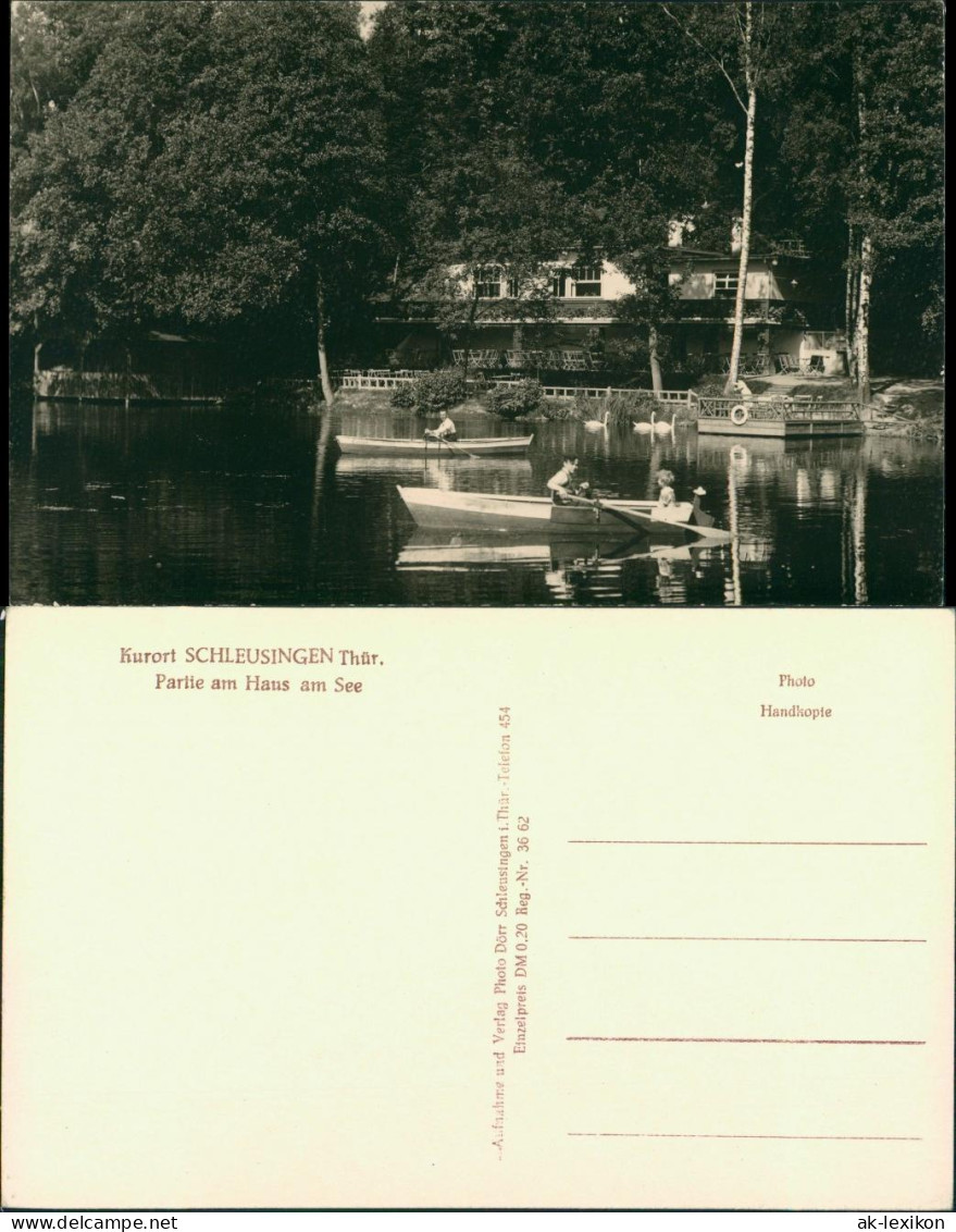 Ansichtskarte Schleusingen Partie Am Haus Am See 1929 - Schleusingen