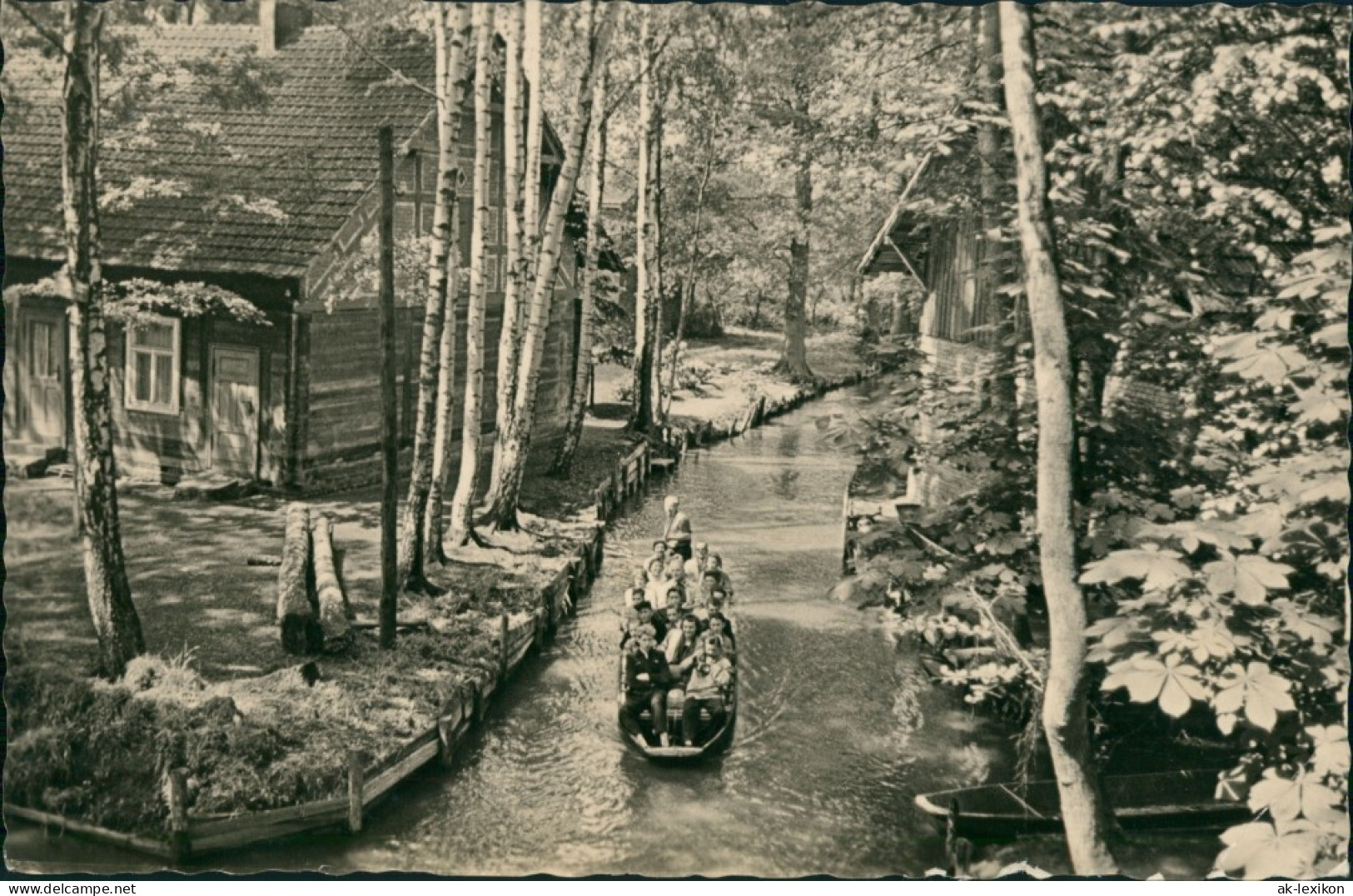 Lehde (Spreewald)-Lübbenau (Spreewald)   Lubnjow Wasserstraße Mit Kahn 1959 - Luebbenau