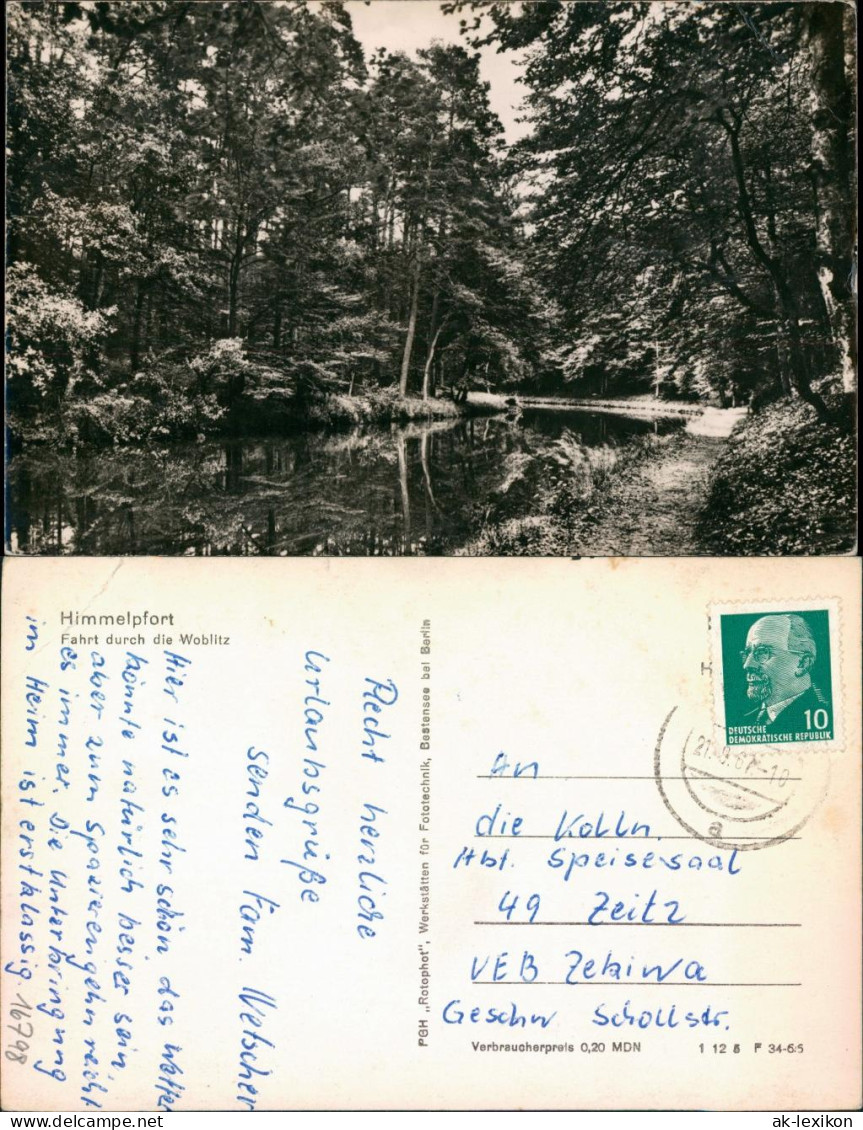 Ansichtskarte Himmelpfort-Fürstenberg/Havel Fahrt Durch Die Woblitz 1967 - Fuerstenberg