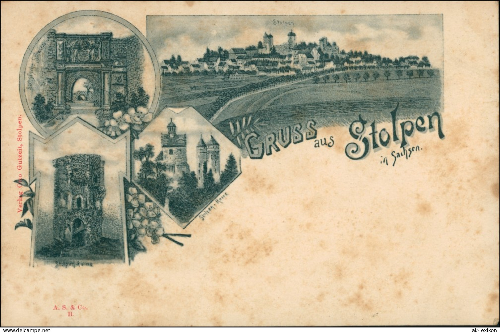 Litho 
Ansichtskarte Stolpen Burg Stolpen 1900 - Stolpen