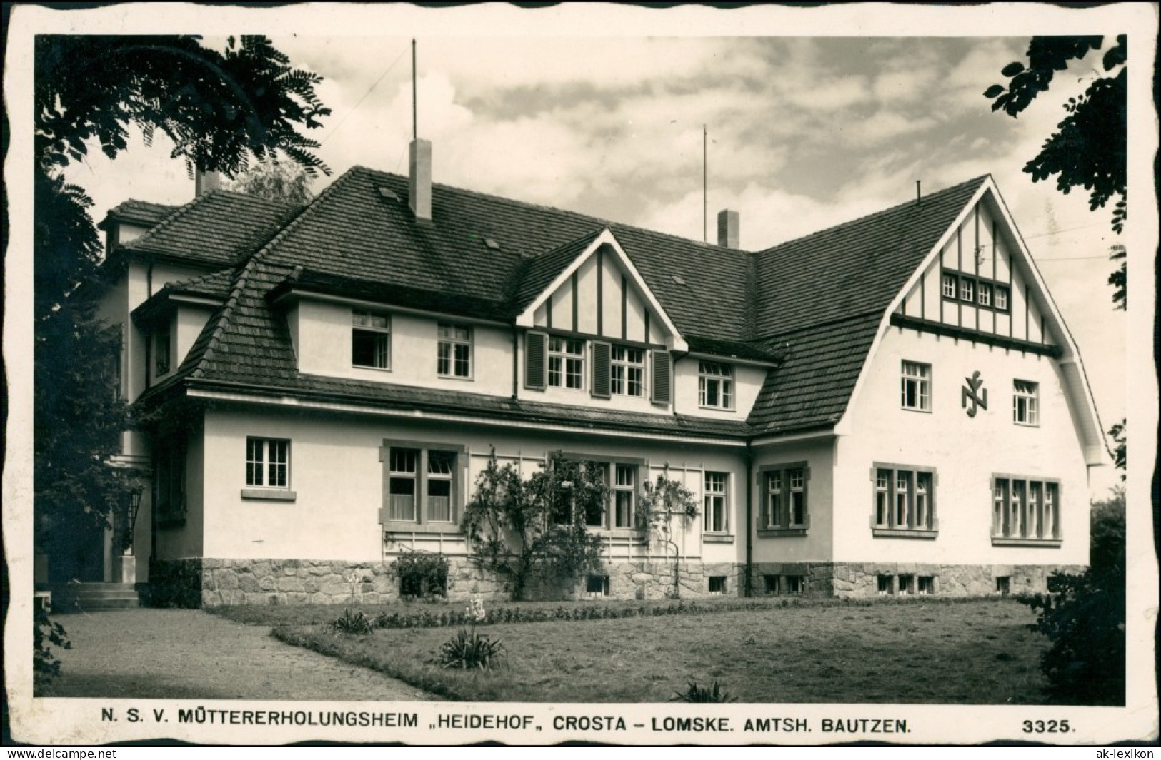 Ansichtskarte Crosta-Lomske-Radibor Radwor Müttererholungsheim 1935  - Radibor (Radwor)