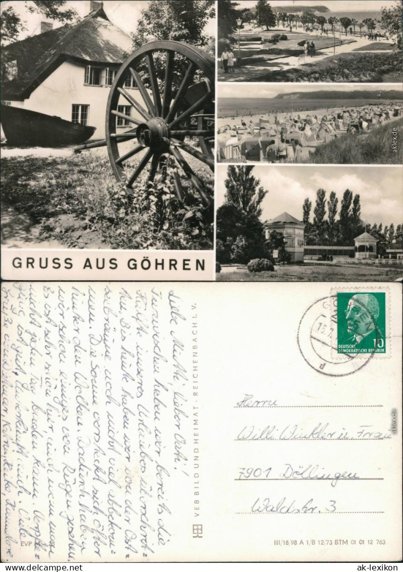 Ansichtskarte Göhren (Rügen) Fischerhaus, Strand Und Anlagen 1973  - Göhren