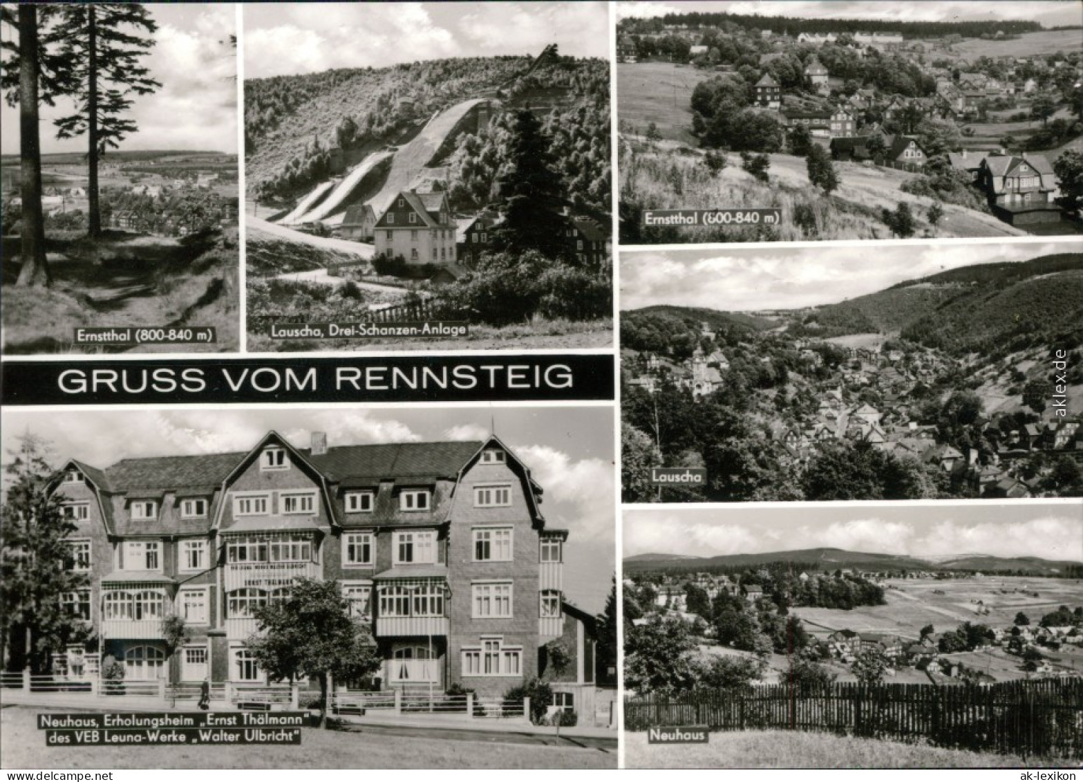 Mehrbildkarte Neuhaus Am Rennweg Ernstthal Lauscha Erholungsheim 1977 - Neuhaus