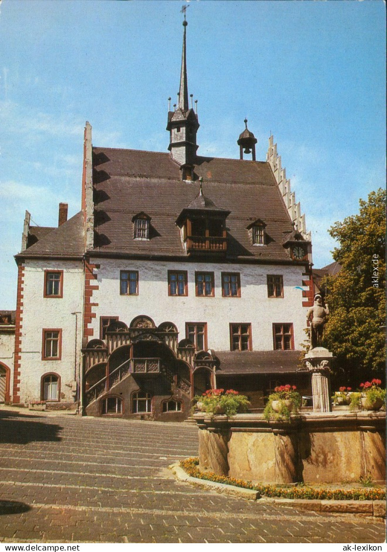 Ansichtskarte Pößneck Rathaus 1986 - Poessneck