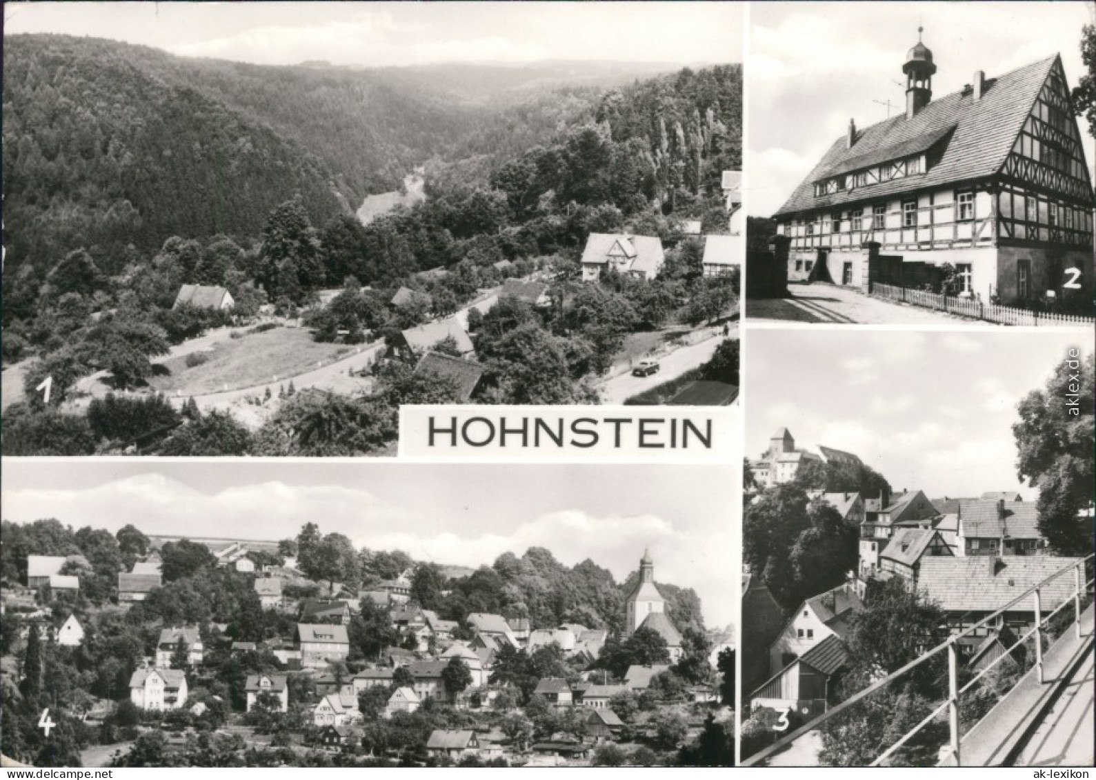 Hohnstein (Sächs. Schweiz) Panorama, Rathaus, Blick Zur Burg, Teilansicht 1980 - Hohnstein (Sächs. Schweiz)