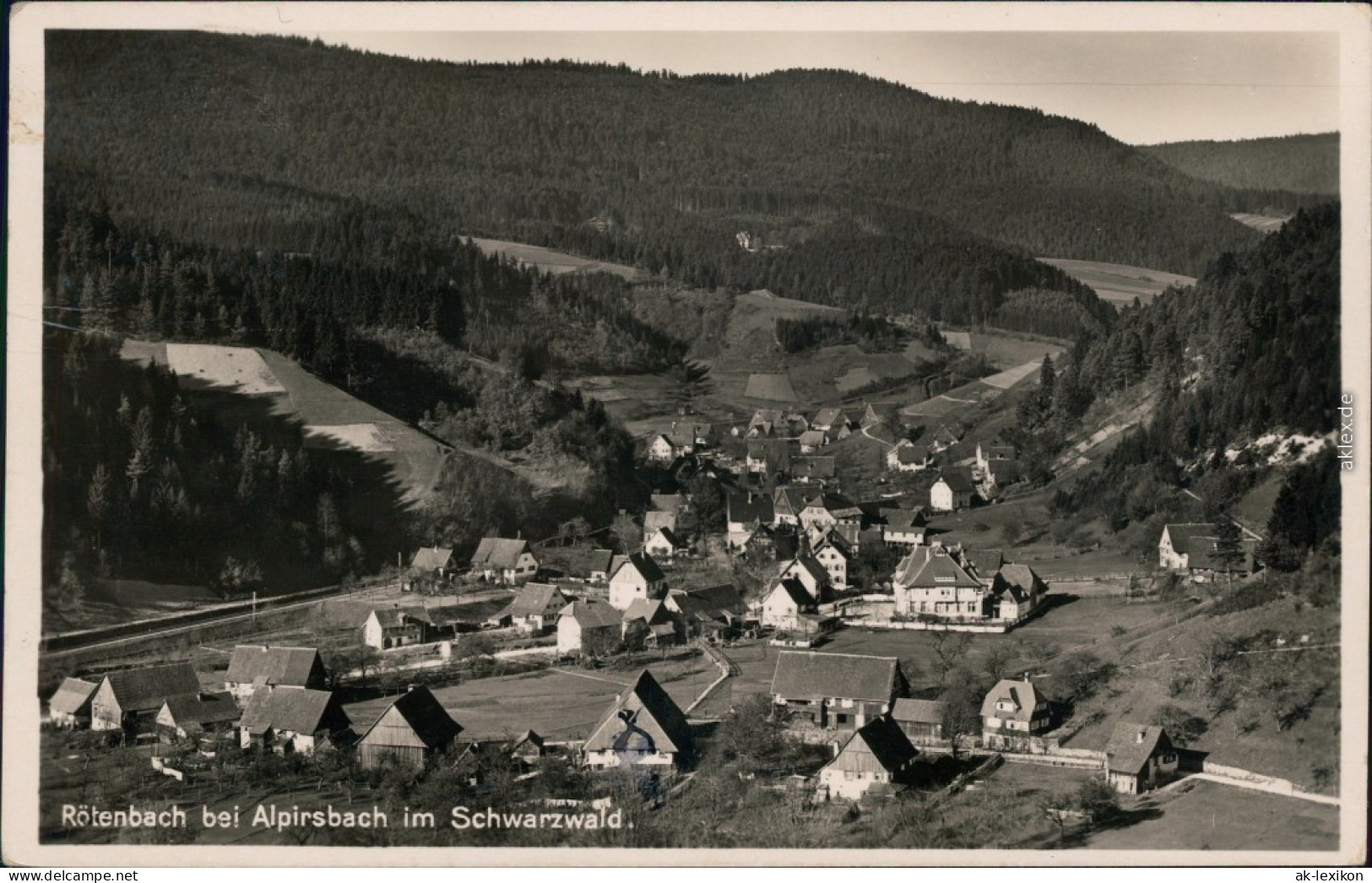 Ansichtskarte Rötenbach-Alpirsbach Panorama 1939 - Alpirsbach