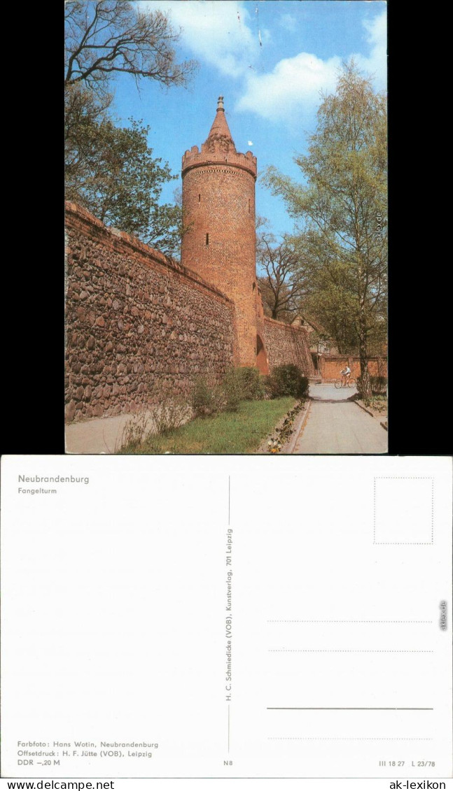 Ansichtskarte Neubrandenburg Fangelturm 1978 - Neubrandenburg