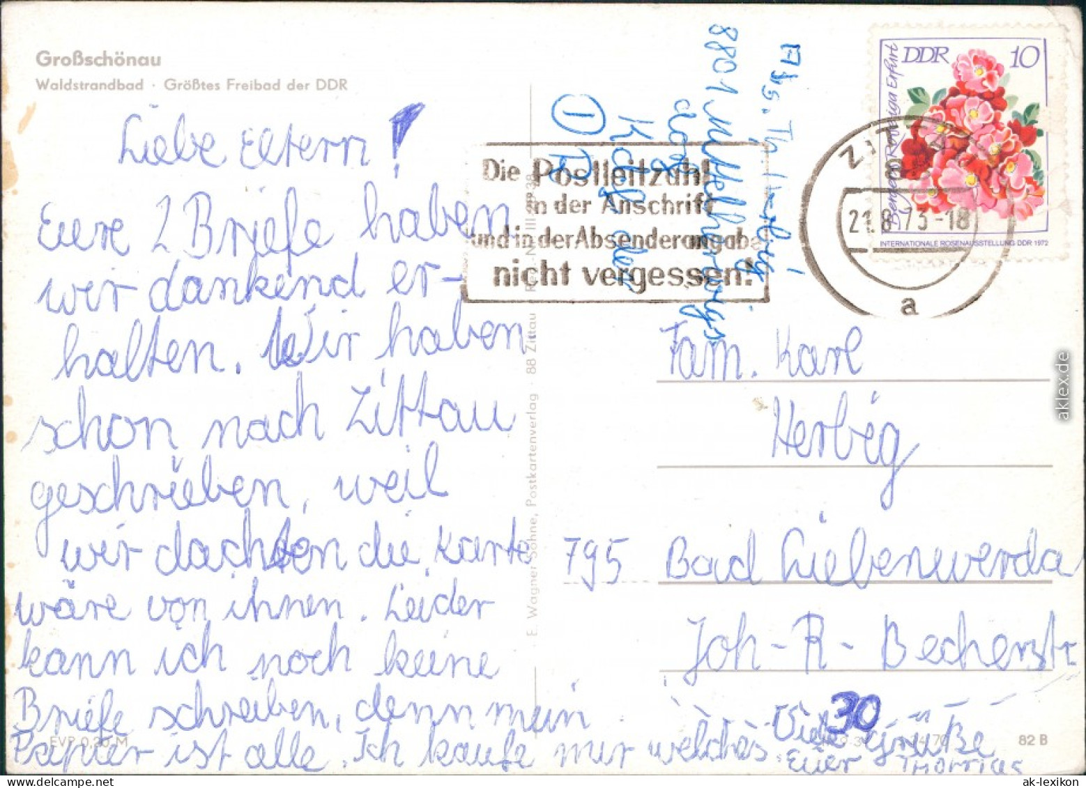 Ansichtskarte Großschönau (Sachsen) Waldstrandbad 1970 - Grossschoenau (Sachsen)