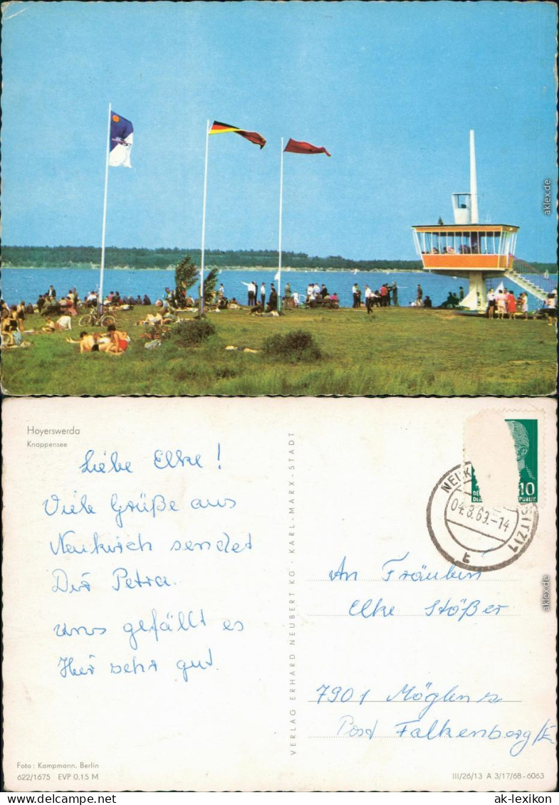 Ansichtskarte Hoyerswerda Wojerecy Knappensee 1968 - Hoyerswerda