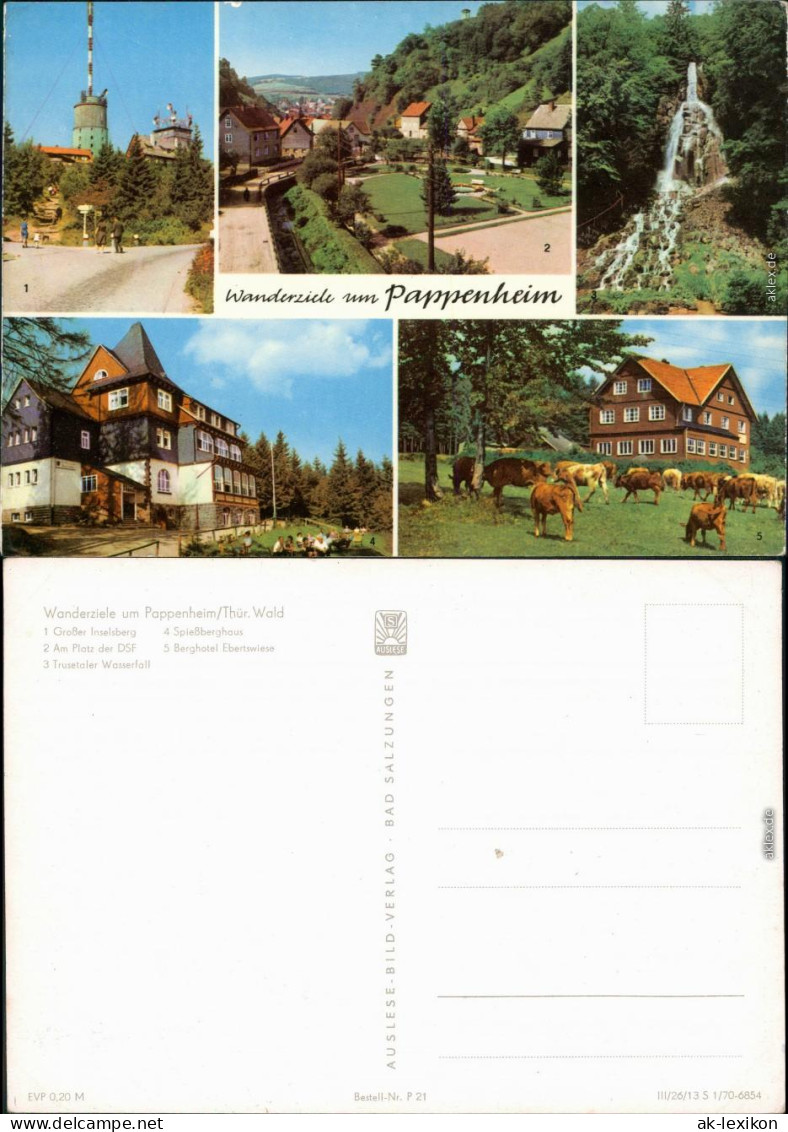 Pappenheim Inselsberg, Platz Der DSF,  Spießberghaus, Berghotel 1970 - Pappenheim
