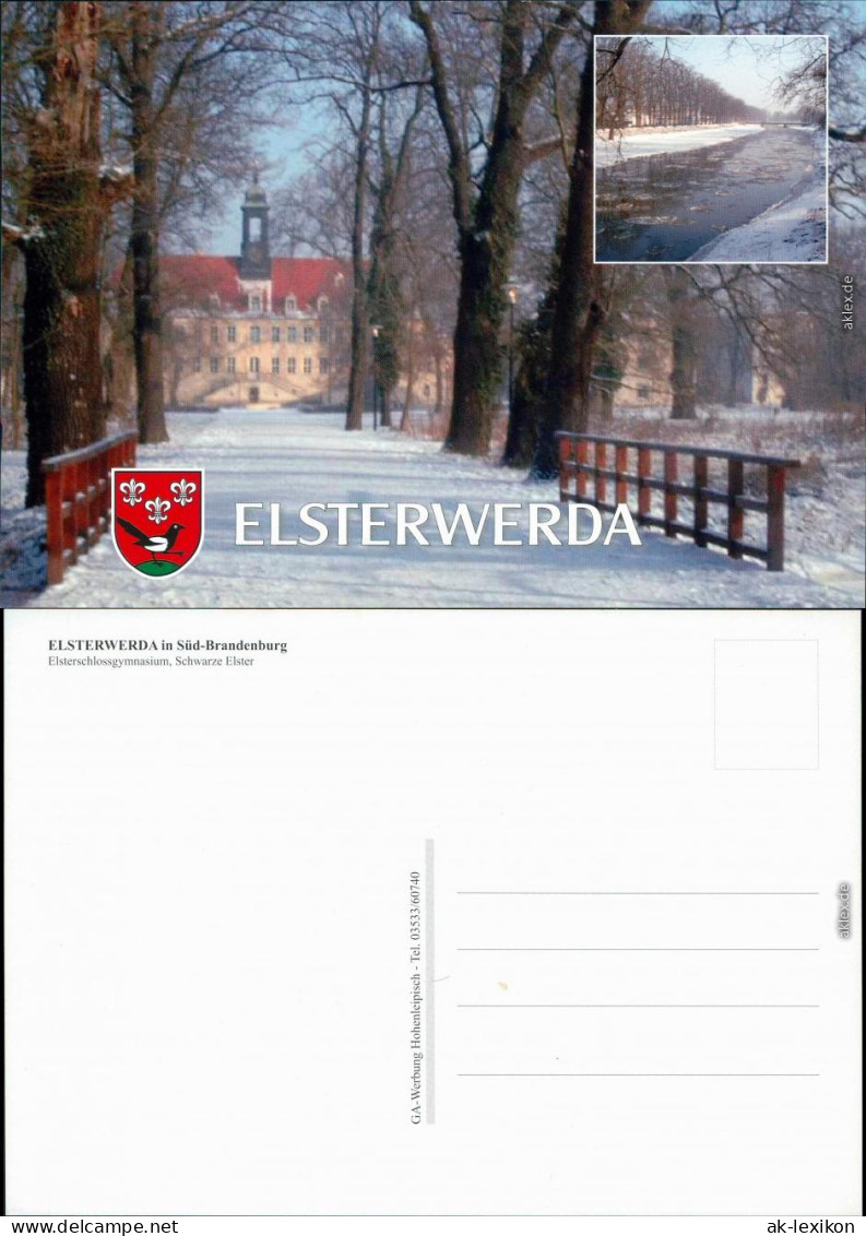 Elsterwerda Wikow Elsterschlossgymnasium Im Winter Mit Fluss 1995 - Elsterwerda