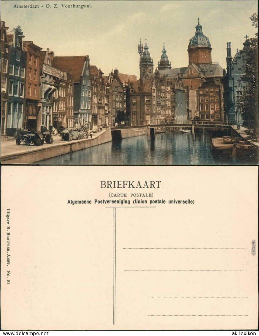 Ansichtskarte Amsterdam Amsterdam Voorburgwal 1918 - Amsterdam